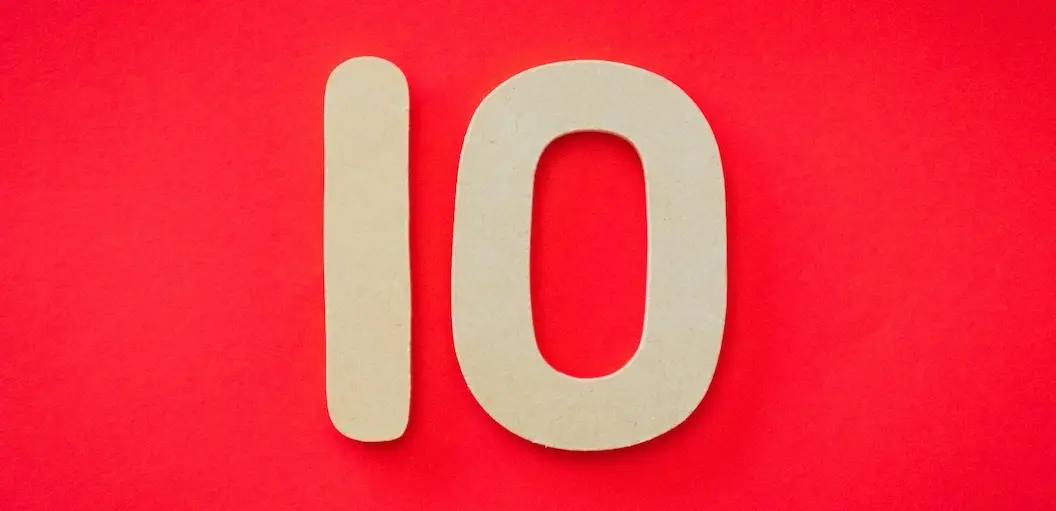 The number 10 representing the ways to drive small business revenue growth